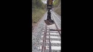 Routine maintenance of railroad track [upl. by Engamrahc]