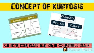 CONCEPT OF KURTOSIS  IN BRIEF ICMRSTATISTICS [upl. by Reni]