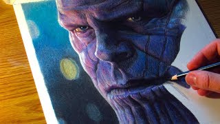 Drawing Thanos with Color Pencils [upl. by Marlena]