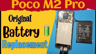 Poco M2 Pro Original Battery Replacement  Redmi Note 9 Pro amp Note 9 Pro Max Battery Replacement [upl. by Nyrhtac]