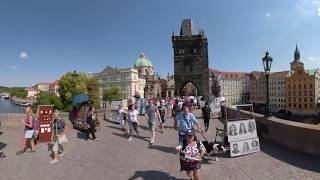 KARLŮV MOST  360 Charles Bridge 4K [upl. by Annayi]