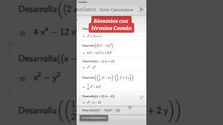 Geogebra Binomios con término común geogebra productosnotables [upl. by Moazami]