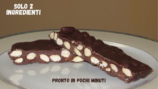 Torrone al cioccolato pronto in pochi minuti ricette natalizie [upl. by Aicilav]