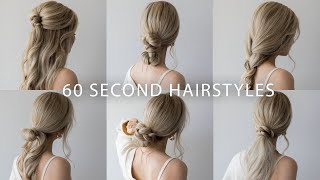 6 QUICK amp EASY HAIRSTYLES  Cute Long Hair Hairstyles [upl. by Atnas]