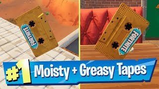 Collect the Visitor recording in Moisty Palms and Greasy Grove  Fortnite Out Of Time Challenge [upl. by Naj]