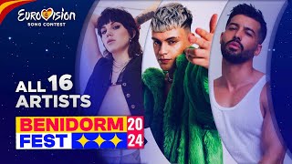 🇪🇸 Benidorm Fest 2024 All Participants Eurovision 2024 [upl. by Nawd]