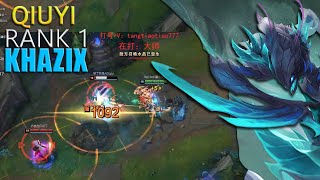 RANK 1 KHAZIX HOW TO DEAL WITH EVELYNN  QIUYI KHAZIX VS EVELYNN [upl. by Oirromed]