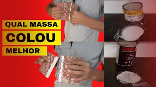 TESTE de resistência de MASSA PLÁSTICA porcelanataria Acabamento colagem [upl. by Yleek]