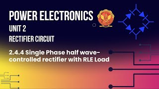 244 Single Phase half wavecontrolled rectifier with RLE Load  EE502 [upl. by Rhodie]