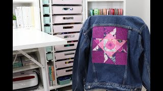 DIY a designerlooking patchwork denim jacket Heres the tutorial [upl. by Higley]