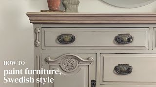 How to use Annie Sloan Chalk Paint on furniture to create a Swedish Gustavian Look [upl. by Dorella659]