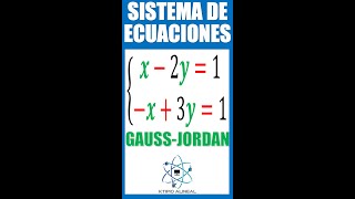 Sistema de Ecuaciones 2x2 Gauss Jordan tutorial algebralineal shorts [upl. by Phineas363]