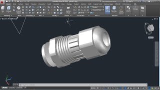 AutoCAD 3D Glands lock nut how to draw glands autoCAD training [upl. by Biddick]