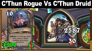 CThun Galakrond Rogue VS MechaThun 2K Armor Druid  Fractured in Alterac Valley  Hearthstone [upl. by Ativla874]