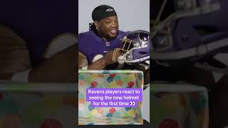 Ravens players react to their brand new helmets 🤩 via ravensTT shorts [upl. by Yeleak]