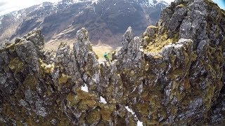 Britains Mountain Challenges Aonach Eagach scrambling [upl. by Anhsirk]