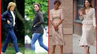 Lady Diana vs Kate Middleton vestidos ajustados e ideas de estilo de moda [upl. by Drofub736]