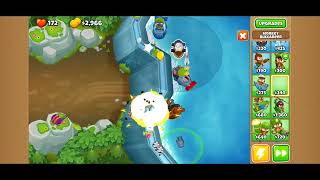 btd6 strategy Flooded valley fast upgrades zero monkey knowledge [upl. by Wilscam]