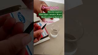 Paper Chromatography experiment in Hindi shorts [upl. by Lyrrad341]