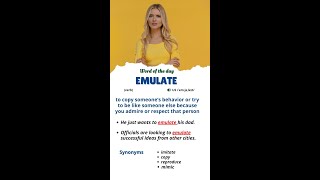 EMULATE  Word Of The Day  Meaning of Emulate  English Vocabulary  vocab [upl. by Ailongam]