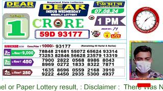 LOTTERY LIVE DEAR NAGALAND STATE LOTTERY SAMBAD DRAW RESULT 07082024 NAGALAND LOTTERY LIVE [upl. by Hannahs145]