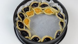 LASCERETE TUTTI SENZA PAROLE  CROSTATA DI MARMELLATA RICETTA Facile Semplice e Veloce [upl. by Florentia]