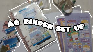 A6 ring binder journal setup🤍💫asmrmythuscreatives [upl. by Eemla174]