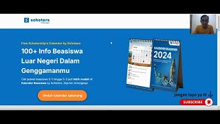 INFORMASI BEASISWA PERGURUAN TINGGI LUAR NEGERI PROGRAM SCHOTERS [upl. by Donadee]