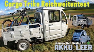 Cargo Trike Tour  Akku Test  So weit kommst Du mit dem Lastendreirad wirklich ‼️E Ape Tuk Tuk [upl. by Aehsan]