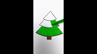 EASY Drawing a Christmas Tree for Kids 🎄 [upl. by Lebana87]