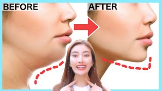 Double Chin Removal and Wrinkles Get a Better Jawline V shape Face with this Exercise [upl. by Carolina914]