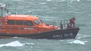 RNLI 1311 St Ives Lifeboat Leaving Brixham Harbour 9th March 2016 [upl. by Teragram]