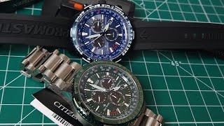 Citizen EcoDrive PCAT Promaster Radio Controlled Green amp Blue Versions [upl. by Doowyah227]