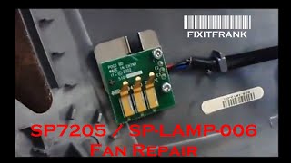 Infocus SP7205 DLP Projector Lamp Fan Repair [upl. by Koser364]