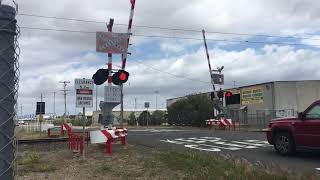 Avenell heights railway crossing with a inpatient driver [upl. by Ihc]