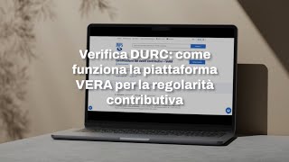 Verifica DURC come funziona la piattaforma VERA per la regolarità contributiva [upl. by Nylirac996]