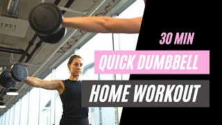 💪🏼7 HARJUTUST KIIRE KOGU KEHA KODUNE TREENING HANTLITEGA  7 EXERCISES QUICK DUMBBELL HOME WORKOUT [upl. by Alleunamme278]