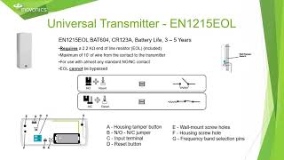 Inovonics Training 101 Part 2 Universal Transmitters [upl. by Grobe]