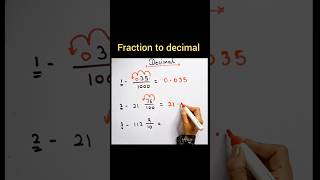 Fraction to decimal  decimal fraction shorts decimal fraction [upl. by Htebsle]