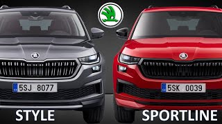 2021 New ŠKODA Kodiaq Facelift Style vs Sportline  See the difference [upl. by Annoit921]