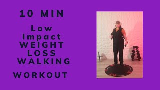 10 Min Low Impact Walking Weightloss Cardio Fat Loss Workout [upl. by Gardia600]