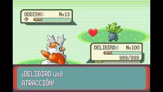 POKEMON EMERALD  DELIBIRD  ATRACCIÓN  ATTRACT [upl. by Nnylrefinnej558]