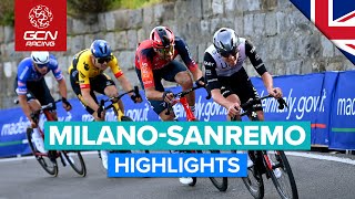 Favourites Go For Glory On The Poggio  MilanoSanremo 2023 Highlights [upl. by Yditsahc538]