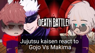 Jujutsu kaisen react to Gojo Vs Makima  Death Battle  gacha reaction  react to gojo [upl. by Elyagiba]