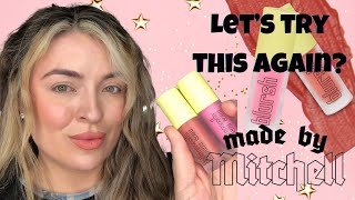 BLURSH TAKE 2 mmmmitchell blursh cheek and lip makeup tutorial and review [upl. by Epolenep893]