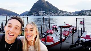 Our first time to SWITZERLAND🇨🇭 Lake Lugano amp Lake Como 🌊  Couple Travel Vlog ❤️ [upl. by Aeynod]