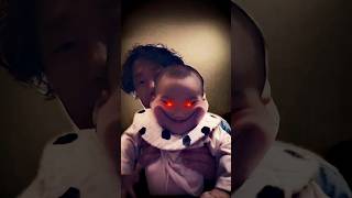 Baby 👻 Horrify Trying tik tok filter 😂 wait for me 😝 scaryface shorts funniestvideo scary [upl. by Alleuqahs438]