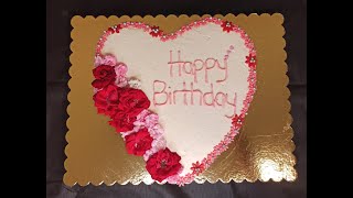 HOW TO MAKE A BIRTHDAY CAKE  HEART SHAPED BIRTHDAY CAKE [upl. by Markos86]