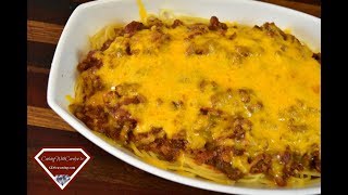 CHILI SPAGHETTI RECIPE  COMFORT FOOD and HIGH PROTEIN VARIATIONS  Cooking With Carolyn [upl. by Raphael]