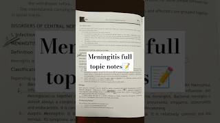 Meningitis full topic notes📝 ll pathophysiology ll management bscnursing [upl. by Cleodal308]